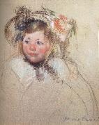 Sarah wearing the hat and seeing left, Mary Cassatt